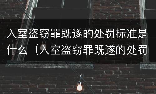 入室盗窃罪既遂的处罚标准是什么（入室盗窃罪既遂的处罚标准是什么呢）
