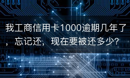 我工商信用卡1000逾期几年了，忘记还，现在要被还多少？怎么还