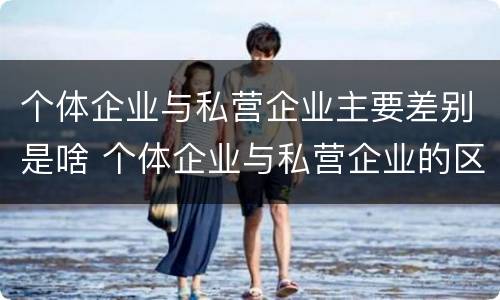 个体企业与私营企业主要差别是啥 个体企业与私营企业的区别