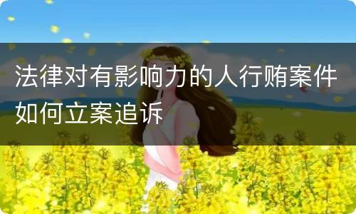 法律对有影响力的人行贿案件如何立案追诉