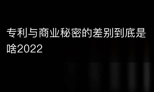 专利与商业秘密的差别到底是啥2022