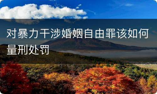 对暴力干涉婚姻自由罪该如何量刑处罚