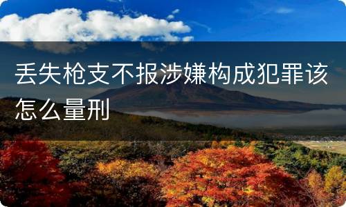 丢失枪支不报涉嫌构成犯罪该怎么量刑