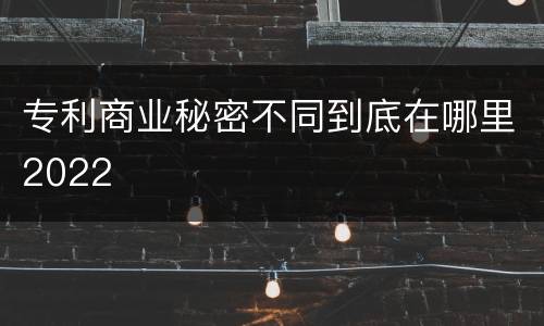 专利商业秘密不同到底在哪里2022