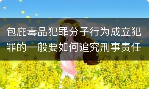 包庇毒品犯罪分子行为成立犯罪的一般要如何追究刑事责任