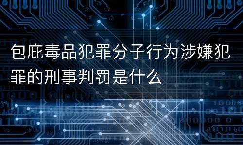 包庇毒品犯罪分子行为涉嫌犯罪的刑事判罚是什么