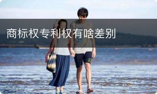 商标权专利权有啥差别