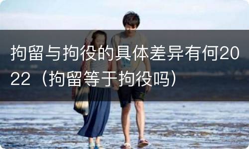拘留与拘役的具体差异有何2022（拘留等于拘役吗）
