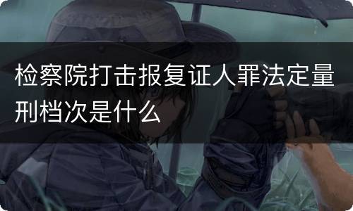检察院打击报复证人罪法定量刑档次是什么