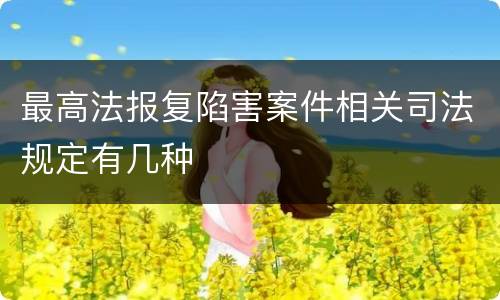 最高法报复陷害案件相关司法规定有几种