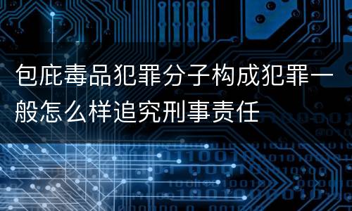 包庇毒品犯罪分子构成犯罪一般怎么样追究刑事责任