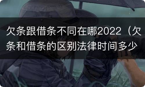 欠条跟借条不同在哪2022（欠条和借条的区别法律时间多少年）