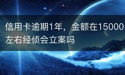 信用卡逾期1年，金额在15000左右经侦会立案吗