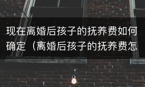 现在离婚后孩子的抚养费如何确定（离婚后孩子的抚养费怎么算的）