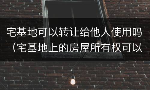 宅基地可以转让给他人使用吗（宅基地上的房屋所有权可以转让吗）