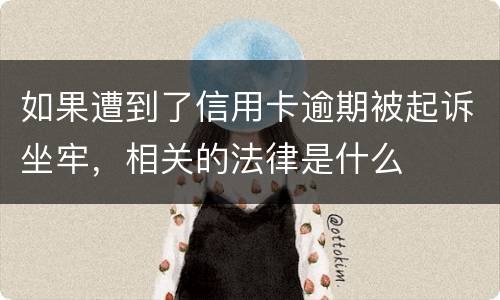 如果遭到了信用卡逾期被起诉坐牢，相关的法律是什么