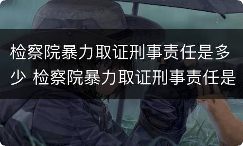 检察院暴力取证刑事责任是多少 检察院暴力取证刑事责任是多少天