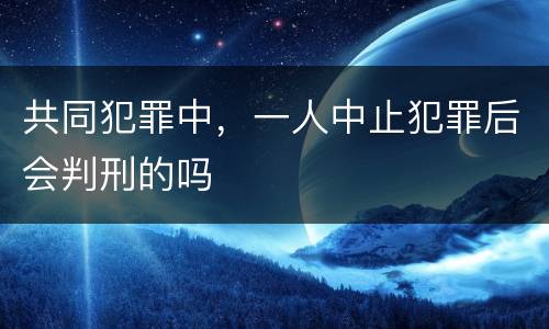 共同犯罪中，一人中止犯罪后会判刑的吗