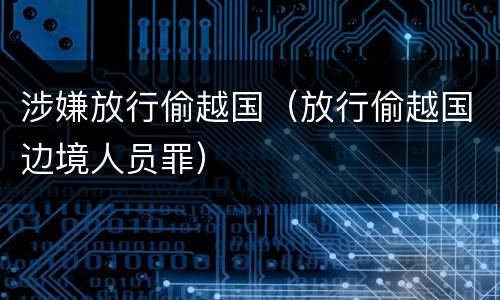 涉嫌放行偷越国（放行偷越国边境人员罪）