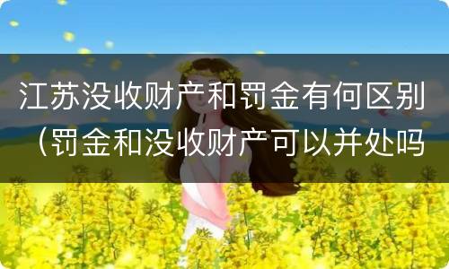 江苏没收财产和罚金有何区别（罚金和没收财产可以并处吗）