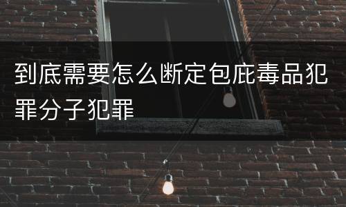 到底需要怎么断定包庇毒品犯罪分子犯罪