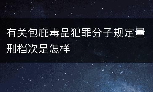 有关包庇毒品犯罪分子规定量刑档次是怎样