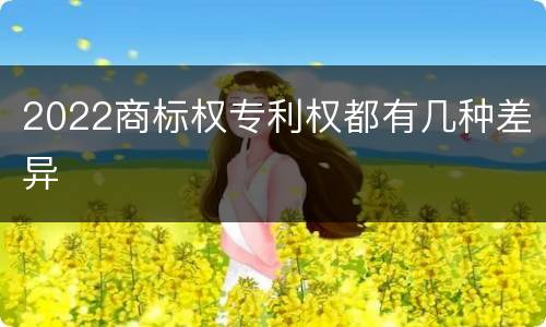 2022商标权专利权都有几种差异