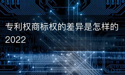 专利权商标权的差异是怎样的2022