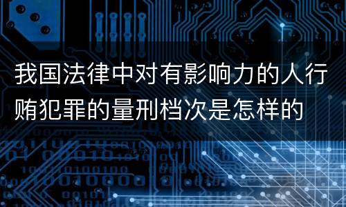 我国法律中对有影响力的人行贿犯罪的量刑档次是怎样的