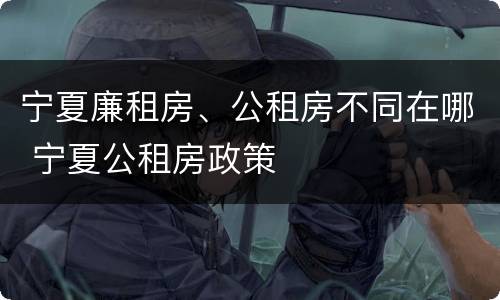 宁夏廉租房、公租房不同在哪 宁夏公租房政策