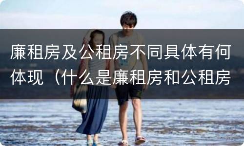 廉租房及公租房不同具体有何体现（什么是廉租房和公租房两个有什么特点）