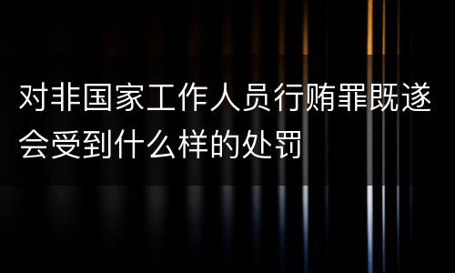 对非国家工作人员行贿罪既遂会受到什么样的处罚