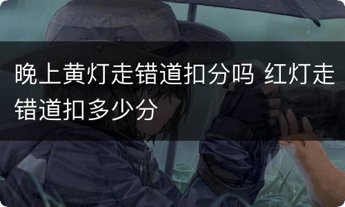 晚上黄灯走错道扣分吗 红灯走错道扣多少分