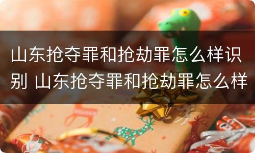 山东抢夺罪和抢劫罪怎么样识别 山东抢夺罪和抢劫罪怎么样识别的