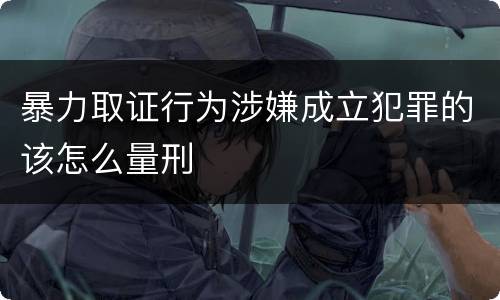 暴力取证行为涉嫌成立犯罪的该怎么量刑