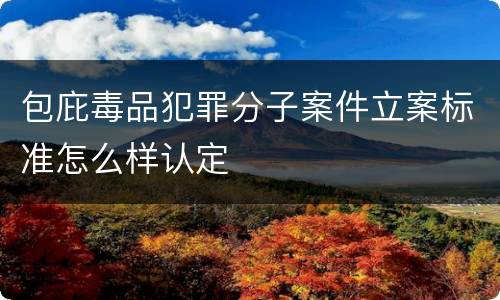 包庇毒品犯罪分子案件立案标准怎么样认定