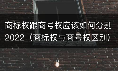 商标权跟商号权应该如何分别2022（商标权与商号权区别）