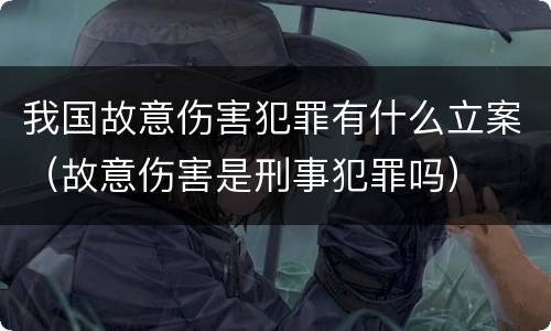 我国故意伤害犯罪有什么立案（故意伤害是刑事犯罪吗）