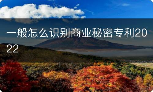 一般怎么识别商业秘密专利2022