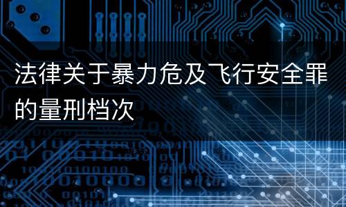 法律关于暴力危及飞行安全罪的量刑档次