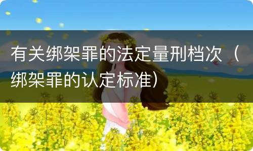 有关绑架罪的法定量刑档次（绑架罪的认定标准）