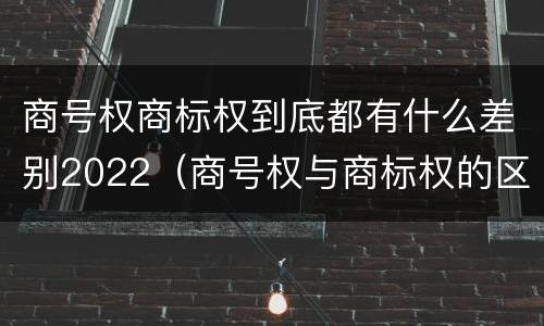 商号权商标权到底都有什么差别2022（商号权与商标权的区别）