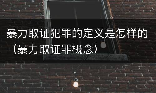 暴力取证犯罪的定义是怎样的（暴力取证罪概念）