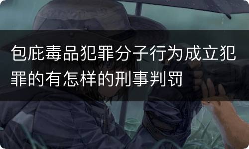 包庇毒品犯罪分子行为成立犯罪的有怎样的刑事判罚