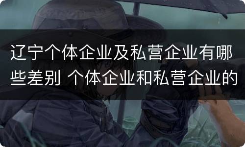 辽宁个体企业及私营企业有哪些差别 个体企业和私营企业的区别