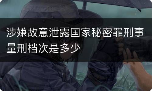 涉嫌故意泄露国家秘密罪刑事量刑档次是多少