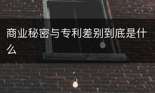 商业秘密与专利差别到底是什么