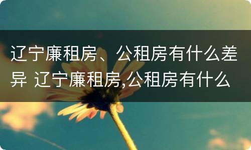 辽宁廉租房、公租房有什么差异 辽宁廉租房,公租房有什么差异吗