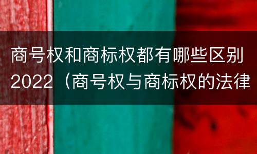 商号权和商标权都有哪些区别2022（商号权与商标权的法律冲突与解决）