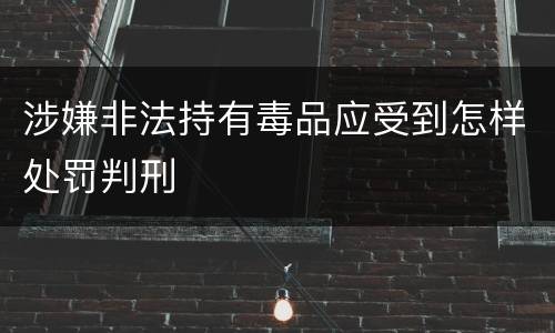 涉嫌非法持有毒品应受到怎样处罚判刑
